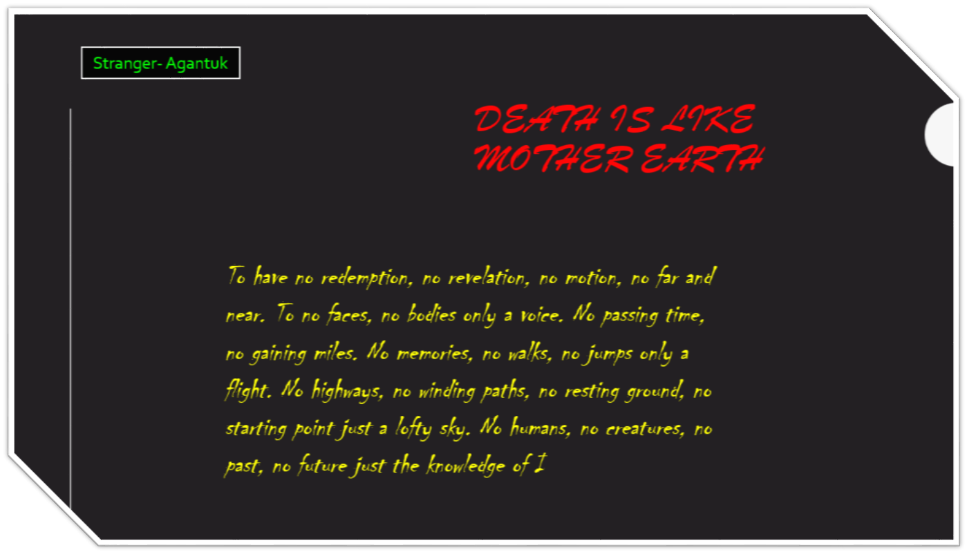 Death is like mother earth