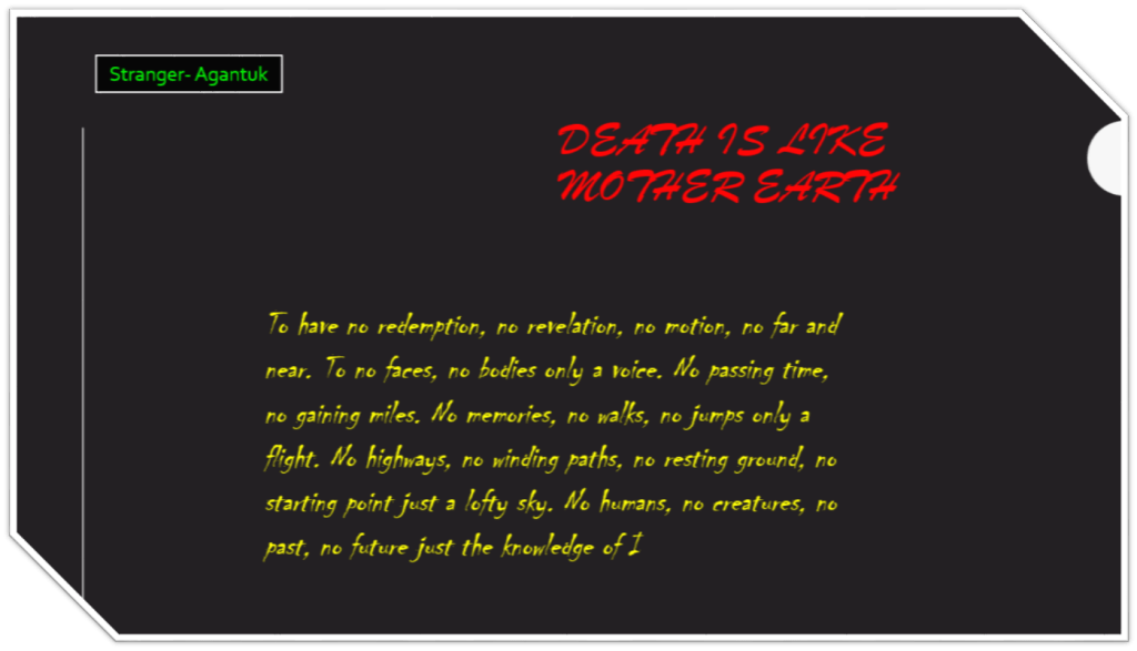 Death is like mother&nbsp;earth