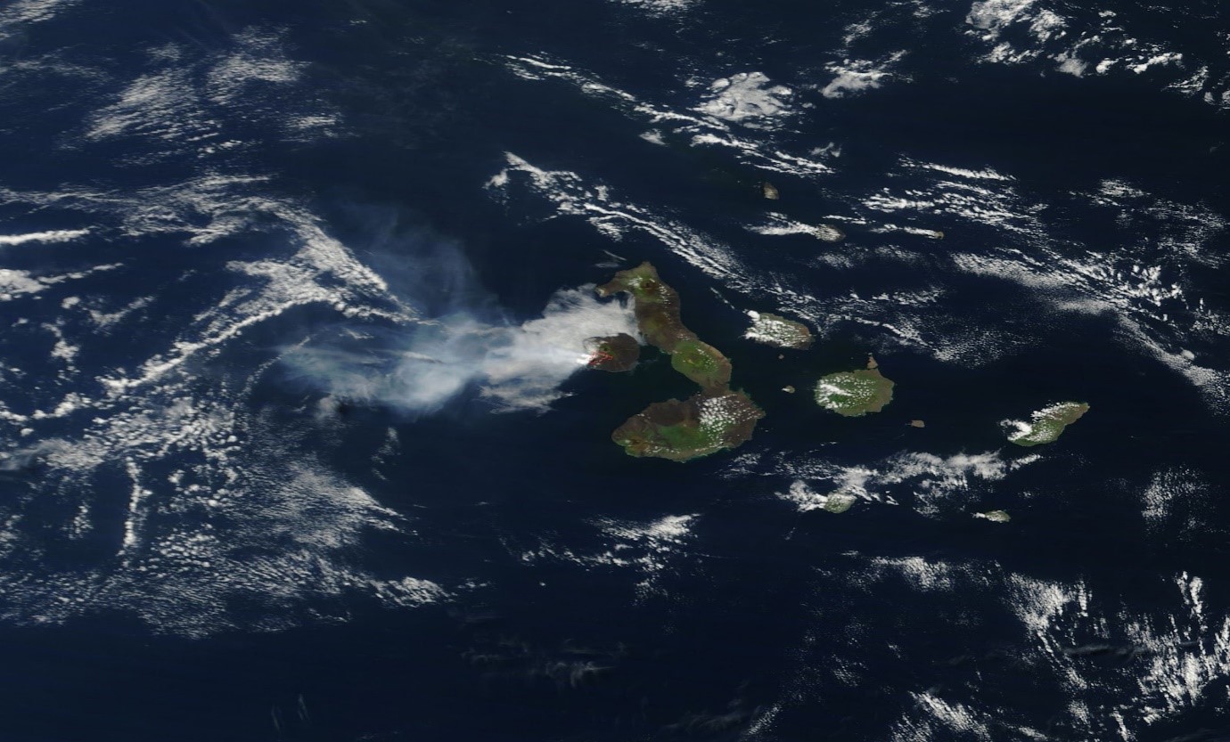 Satellite image of galapagos