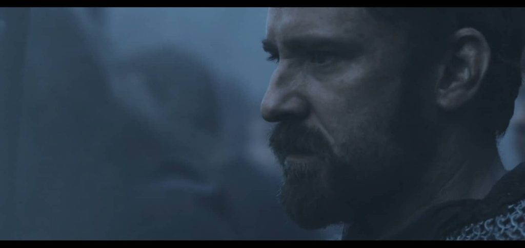 Ben Foster in Medieval film scene