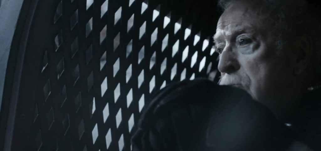 Michael Caine in the opening scene of Medieval film